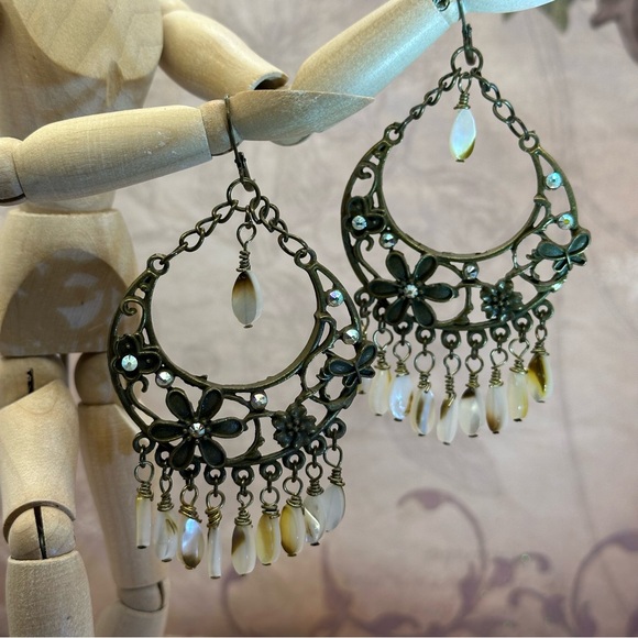 NEW - Handmade - Oversized Hoop Earrings - Picture 4 of 10